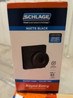 Schlage Bowery Matte Black Keyed Entry Door Knob With Collins Trim New. Price: $31.99.