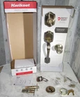 Kwikset Belleview Entry Door Lock Deadbolt Knob Tylo Antique Brass 96870-098 Open. Price: $56.00.