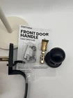 Elemake Front Door Handle Set Matte Black Entry Lever Knob Deadbolt Hardware New Open. Price: $35.00.