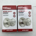Hyper Tough Keyed Entry Locking Doorknobs Stainless Steel Finish 2-PACK New. Price: $28.94.
