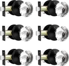 Lepushom 6 Pack Crystal Door Knobs Interior Elegant Matte Black Glass New. Price: $87.99.