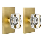 Hiemey Satin Brass Crystal Glass Dummy Door Knob Interior, Gold New. Price: $65.99.
