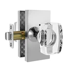 Dllween Crystal Glass Door Knobs W/ Lock, Polished Chrome - Privacy/passage/dumm New. Price: $69.35.