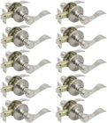 Gobrico 10 Pack Satin Nickel Keyless Wave Levers Handles Passage Door Locksets New. Price: $204.26.