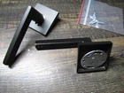 Emtek Helios Non-turning Two-sided Dummy Door Lever Set With Square Rose Open. Price: $59.95.