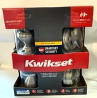 Kwikset 991CN 15 Smt Cp Security Smartkey Satin Nickel Door Knob & Deadbolt New. Price: $32.00.