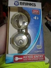 Brinks Single Cylinder Deadbolt Keyed Entry Antique Brass- Model 2717-109 Lock New. Price: $11.99.