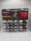 Kwikset Cove Satin Nickel Keyed Entry Knob & Deadbolt W/ Smartkey 92420-059 New. Price: $59.90.