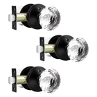 Lepushom 3 Pack Crystal Door Knobs Interior, Elegant Matte Black Glass New. Price: $87.44.
