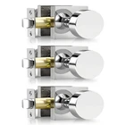 Gobrico Polished Chrome Passage Door Knobs Square ROSETTE3 Pack Heavy Duty New. Price: $106.83.