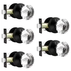 5 Pack Crystal Door Interior, Elegant Matte Black Glass Knobs, Key... New. Price: $131.07.
