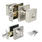 Square Door Knobs Exterior Lock Set With Deadbolt, Single Cylinder Deadb... New. Price: $36.89.