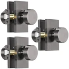 Satin Chrome Door Knobs, 3 Pack Privacy Interior, Rectangular Moder... New. Price: $97.86.