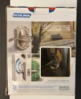 Schlage FE51 Keyed Entry Built-in Alarm Lever Door Lock Bright Brass Open Box. Price: $75.00.
