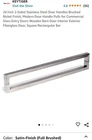 Keytiger 24 Inch 2-SIDED Stainless Steel Door Handles Brushed Nickel Finish New. Price: $40.00.