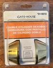 Gatehouse Polished Brass Style Double Cylinder Deadbolt Lock # 0118010 New. Price: $26.31.