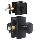 Matte Black Front Door Lock Set, Entry Knobs With Deadbolt Ext... New. Price: $110.22.