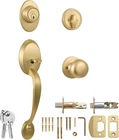 Satin Gold Cambridge Handleset For Stylish Entryway Upgrade New. Price: $188.99.