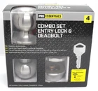 Pro Essentials Combo Set Entry Lock, 4 Keys & Deadbolt - Nib Dollar General New. Price: $26.09.