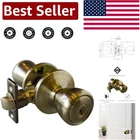 728345 Terrace Keyed Door Knob - Durable Antique Brass With Security Features New. Price: $30.99.