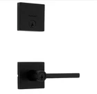 Kwikset Halifax Matte Black Entry Door Handle & Deadbolt Combo Pack W/ Smartkey Open. Price: $60.00.