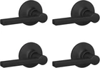 Straight Lever With Round Trim Hall Closet Door Handle, Matte Black Finish, New. Price: $99.72.