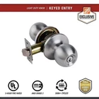 Universal Hardware Entry Knob, Ul 3-HOUR Fire Ansi Grade 2, Satin Chrome Open. Price: $12.99.