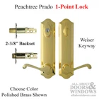 Peachtree Prado Hinged Handle Set Patio Door Hardware Weiser Key New. Price: $492.19.