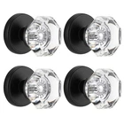 Dummy Glass Crystal Door Knobs, Matte Black Round Handles For Hall... New. Price: $98.15.