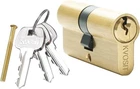 Brass Lock Cylinder With Keys Double Open 63MM, Brushed New. Price: $28.41.