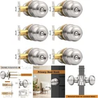 Keyless Nickel Locksets 6 Pack Privacy Door Knobs Bed Bath Handles New. Price: $89.24.