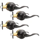 Gobekor 4 Pack Privacy Door Lever - Keyless, Oil Rubbed Bronze New. Price: $70.88.