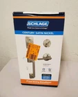 Schlage Century Satin Nickel Single Cylinder Door Handleset With Latitude Open. Price: $79.99.