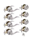 (4 Pack Keyed Alike Front Door Lever Lockset With Single Cylinder Deadbolt Co... New. Price: $123.25.