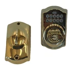 Schlage Camelot Electronic Keypad Deadbolt Door Lock Bright Brass BE365 505 New. Price: $89.99.