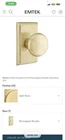 Emtek 8221PUS4 Providence Privacy Door Knob Rectangular Rosette Satin Brass Open. Price: $149.99.