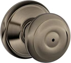Schlage F40 Georgian Door Knob, Bed & Bath Privacy Lock Open. Price: $17.99.