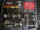 Kwikset Cove Satin Nickel Keyed Entry Knob & Deadbolt W/ Smartkey 92420-059 For. Price: $47.00.