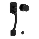 Kwikset Prague Matte Black Entry Door Handle Only With Pismo Knob 98150-024 Open. Price: $65.95.
