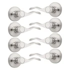 Knobwell 4 Pair Of Dummy Door Handles Brushed Nickel Interior Closet Knobs Open. Price: $64.24.