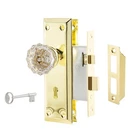 Newliplace Mortise Lock Set, Crystal Glass Knobs, Antique Vintage Style, Interio. Price: $49.48.