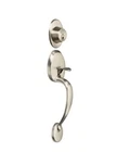 Yale YR927LNUS15 Lenoir Single Cylinder Keyed Entry Exterior Only. Satin Nickel Open. Price: $38.00.
