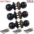 Door Knob Lever Handle Lock Set Home Bathroom Entrance Privacy +3 Keys Us New. Price: $69.98.