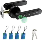Evanshow - Fingerprint Lock Biometric Doorknob With Keypad Keyless Entry Bl New. Price: $38.51.