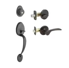 Copper Creek Mid-century Modern Tuscan Bronze Handleset W/ Left Lever Trim Open. Price: $39.99.