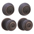 Exterior Knob With Key Lock And Deadbolt, Oil Rubbed Bronze New. Price: $62.58.