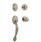 Kwikset Dakota Satin Nickel Single Cylinder Door Handleset With Polo Knob Open. Price: $44.99.