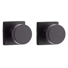 Kwikset Pismo Matte Black Hall/closet Square Door Knob Open. Price: $31.00.