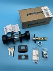 Kwikset Pismo Entry Door Knob Matte Black Smartkey Security 97402-895 Open Box. Price: $39.99.
