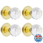 Clctk 4 Pack Crystal Glass Door Knobs Inactive Round Half-dummy New. Price: $99.73.